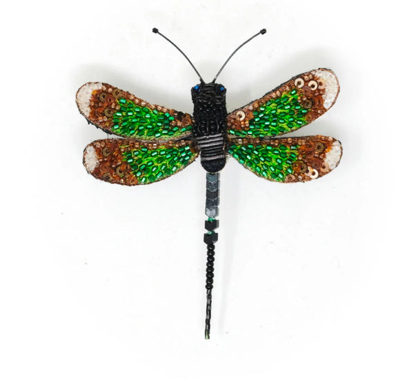 Banded Demoiselle Brooch Pin