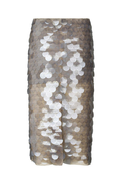 Lior Lunar Pencil Skirt Antique Silver