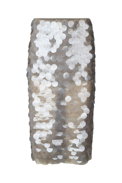 Lior Lunar Pencil Skirt Antique Silver
