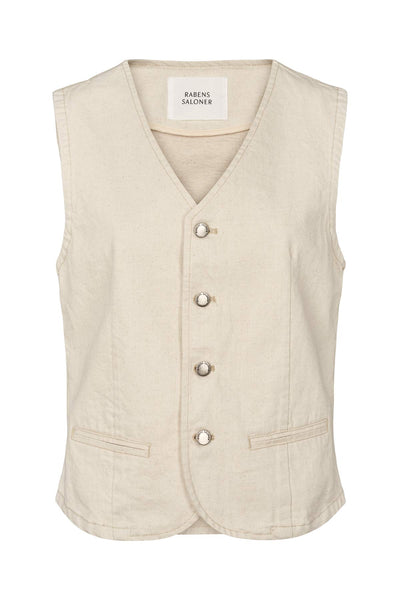 Banu Denim Vest Ecru