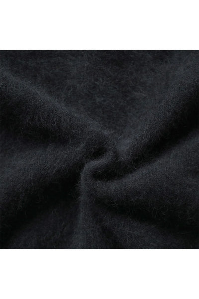 V neck top in Raccoon . Black