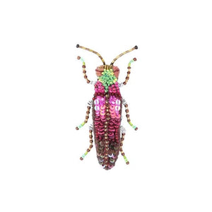 Pink Jewel Beetle Brooch Pin