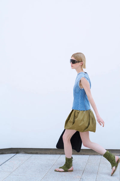 Acca Light-Wash Denim Top