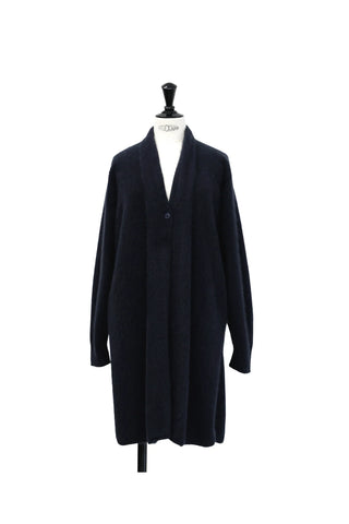 Cardigan Long En Raton Laveur Navy