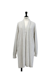 Cardigan Long En Raton Laveur Gris