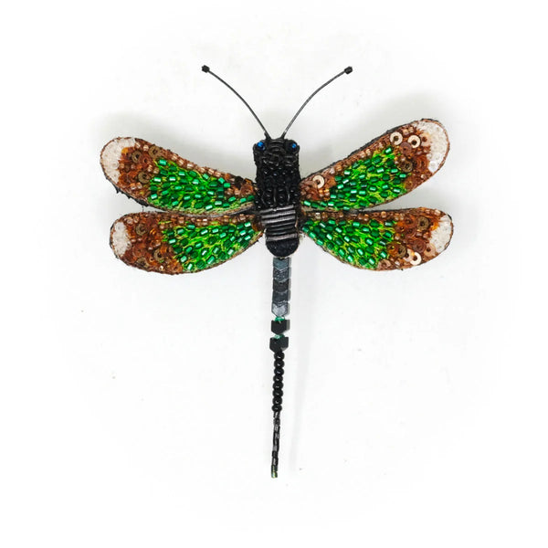 Banded Demoiselle Brooch Pin