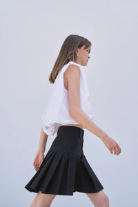 Ghiacciolo Sleeveless Popeline White Top