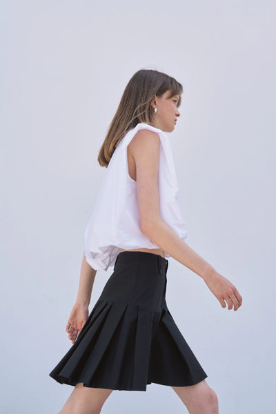 Ghiacciolo Sleeveless Popeline White Top