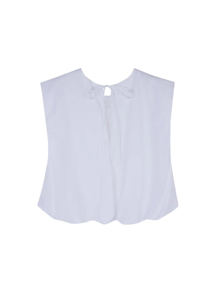 Ghiacciolo Sleeveless Popeline White Top