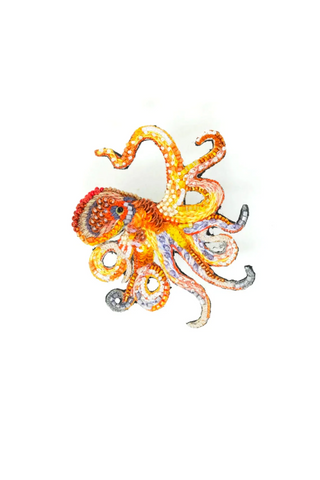 Giant Pacific Octopus Brooch Pin