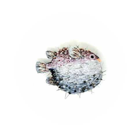 Puffer Fish Brooch Pin