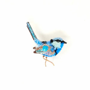 Splendid Fairy Wren Brooch Pin