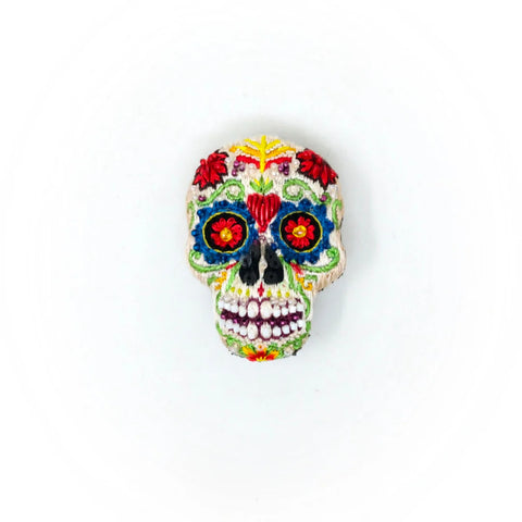 Sugar Skull Brooch Pin