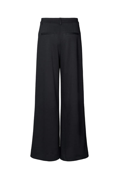 Zoe Dark Black Navy Tailored Wide Leg Pants