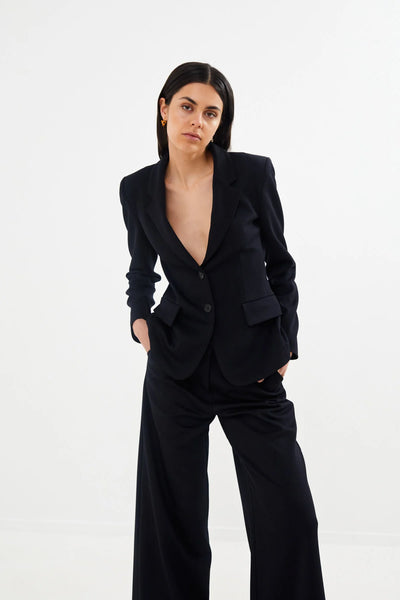 Helda Tailored Black Navy Jacket