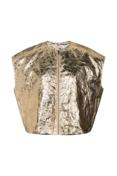 Romy Cracked Gold Metal Top