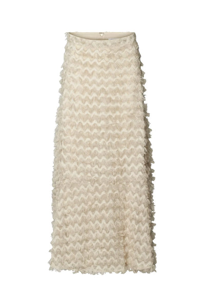 Selilja Oyster White Feathery Skirt