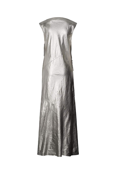 Jamal Antique Silver Draped Dress