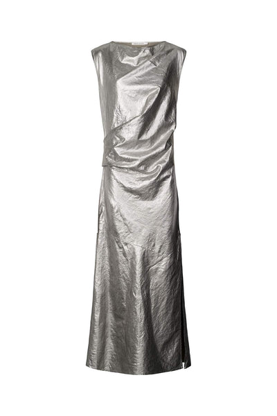 Jamal Antique Silver Draped Dress