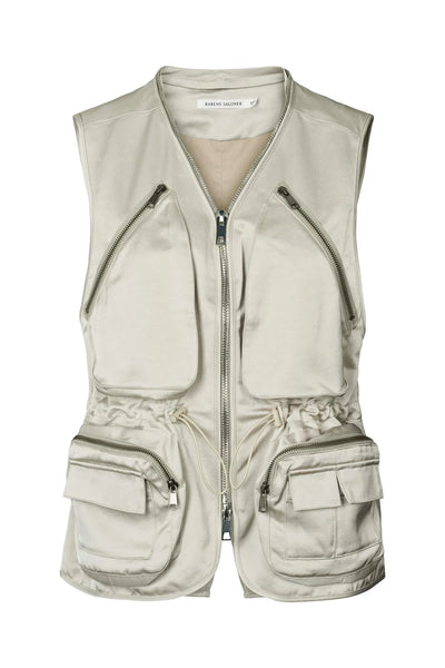 Palina Techno Drape Vest Oyster