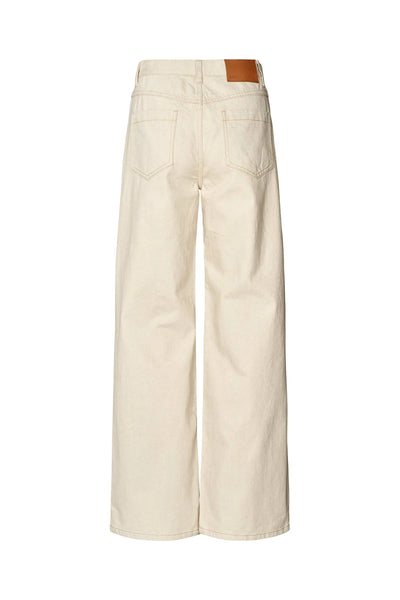 Fellini Denim Ecru Straight Pants Ecru
