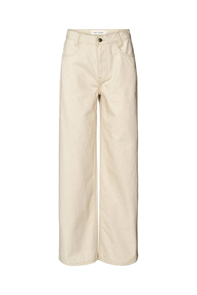 Fellini Denim Ecru Straight Pants Ecru