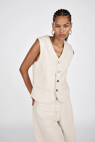 Banu Denim Vest Ecru