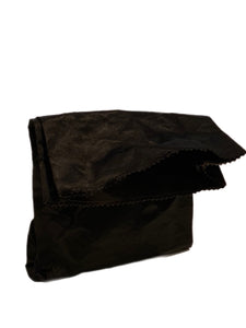 Black satin lunch bag