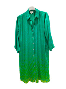 Florence Relaxed Shirt Dress in green