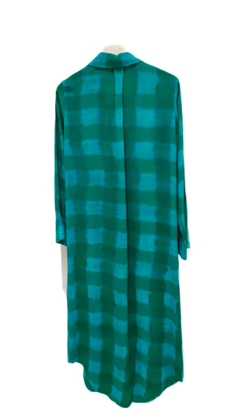 Katrien- Long Straight Shirt Dress navy lines