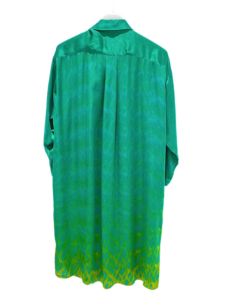 Florence Relaxed Shirt Dress in green