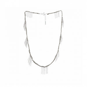 MLS651 Silver Grey Necklace