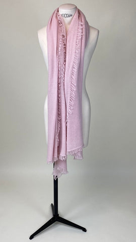 Baby Pink Cashmere Felted Large Scarf
