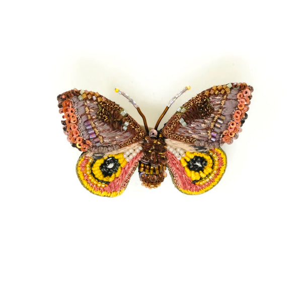 Eye Oh Moth Brooch Pin