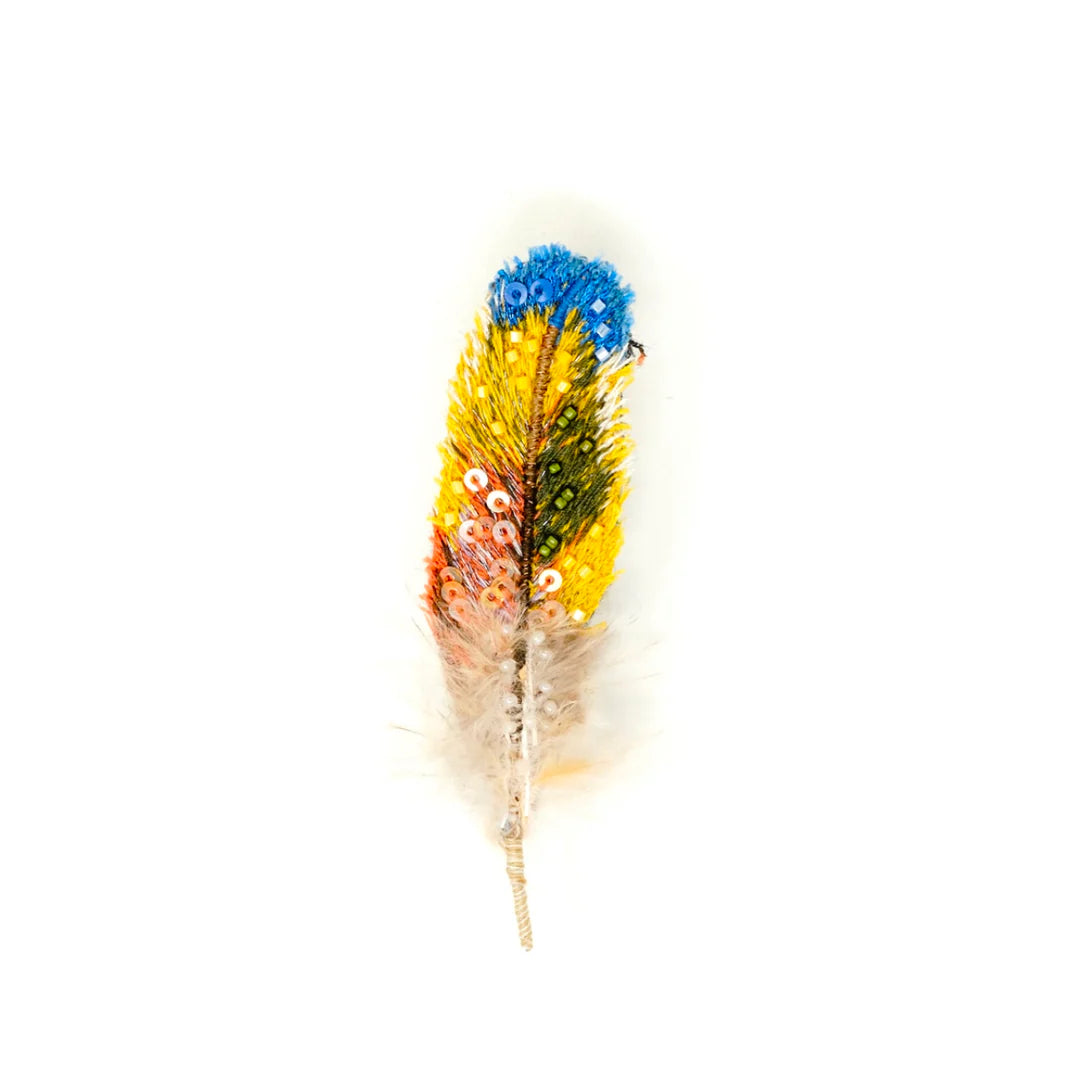 Macaw Feather Hair Pin